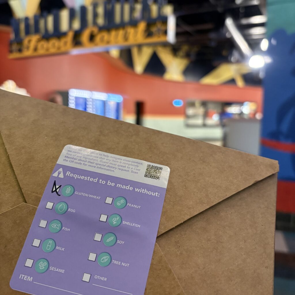 Food Box with Allergen Label